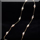 J04. 14K gold and pearl necklace. 16” - $265 